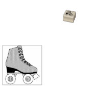 Roller Schaats Schaatsen Retro Kinder Leuk Rubberstempel (Gestempeld)
