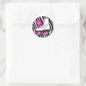 Roller Schaats Zebra Sticker (Tas)