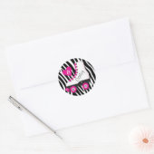 Roller Schaats Zebra Sticker (Envelop)