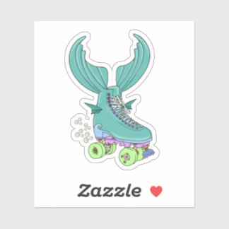 Roller Schaats Zeemeermin Sticker