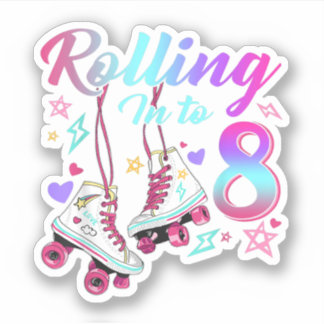 Roller Schaatsen 8 jaar oud vanaf 8 jaar Sticker