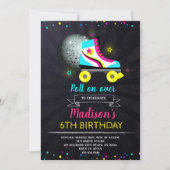 Roller Schaatsen Birthday Invite Kaart (Voorkant)