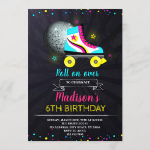 Roller Schaatsen Birthday Invite Kaart