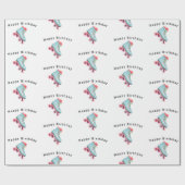 Roller Schaatsen Happy Birthday Cadeaupapier (Vlak)