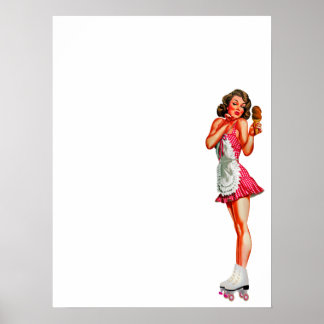Roller Schaatsen Rockabetty Poster