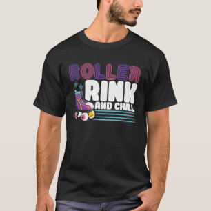 Roller Schaatsen Rolbaan en chill Retro Roller S T-shirt