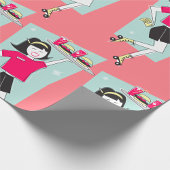 Roller Schaatsen Waitress Cadeaupapier