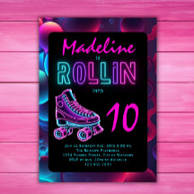 Roller Schaatsfeest Meisjes Neon Glow Verjaardag
