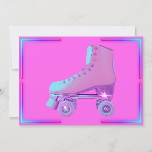 Roller Skate Anniversaire Fête Invitation (Dos)