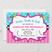 Roller Skate Anniversaire Invitation Patinage (Devant)
