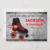 Roller Skate Extreme Boy's Birthday Invitation (Devant)