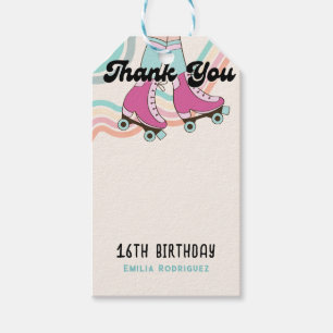 Roller Skate-feestartikelen in 70s Rock and Roll-s Cadeaulabel