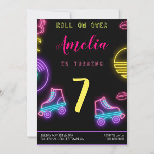 Roller Skate Invitation Anniversaire