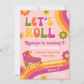 Roller Skate Invitation Anniversaire | Patinage ré (Devant)