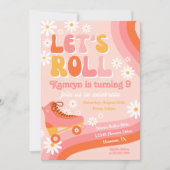 Roller Skate Invitation Anniversaire | Patinage ré (Devant)