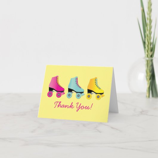Roller Skate Retro Skating Thank You Stationary (Devant)