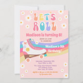 Roller Skate Super Rétro Anniversaire Invitations (Devant)