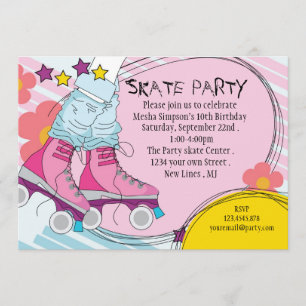 Roller Skateparty-uitnodiging Kaart
