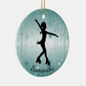 Roller Skater Design Ceramic Ornament (Rechts)