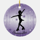 Roller Skater Design Ornement en céramique (Dos)