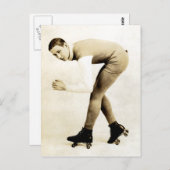 Roller Skater van 1920 Briefkaart (Voorkant / Achterkant)