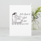 Roller skater Voeg tekst toe laat rock roll kinder Kaart (Staand voorkant)