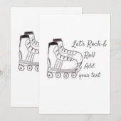 Roller skater Voeg tekst toe laat rock roll kinder Kaart (Voorkant / Achterkant)