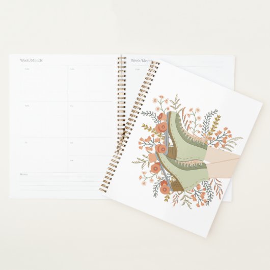 Roller Skates carnet en spirale (Devant avec enveloppe)