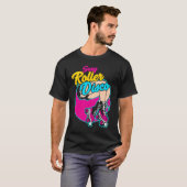 Roller skates disco inline skating roller skating t-shirt (Voorkant volledig)