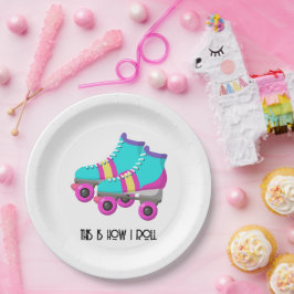 Roller Skates Papieren Bordje