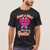 Roller Skates   Rollerskating 70s Party Eighties O T-shirt (Voorkant)