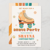 Roller Skating Birthday Kaart (Voorkant / Achterkant)