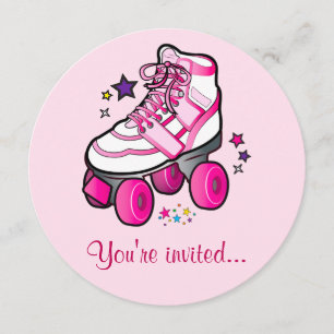 Roller Skating Birthday Party Invitation Kaart