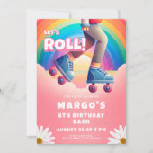 Roller Skating Birthday Party Kaart (Voorkant)