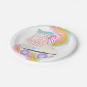 Roller Skating Birthday Party Papieren Bordje (Gekanteld)