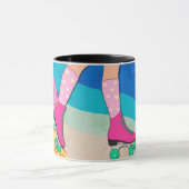 Roller Skating Fun 1980s Style Mug (Centre)