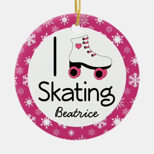 Roller Skating Personalized Ornament Gift (Voorkant)