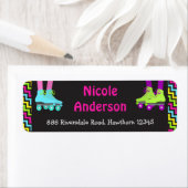 Roller Skating Retourner l'adresse Étiquettes (En situation)