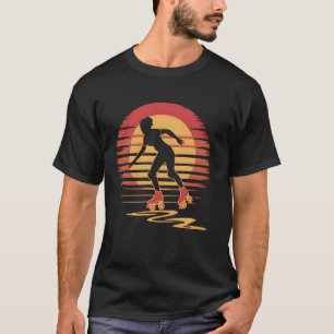 Roller Skating Roller Disco Zonsondergang Roller D T-shirt