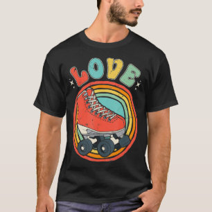 Roller Skating Skater Love Skate Shoes Retro Vinta T-shirt