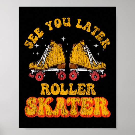 Roller Skating zie je later Roller Skater 1970S Poster (Voorkant)