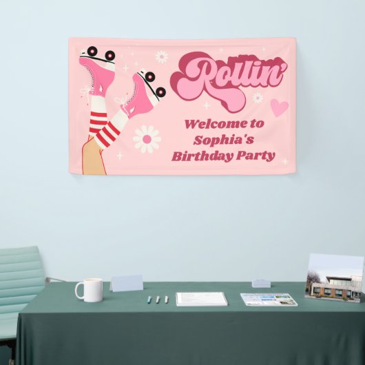 Roller Ski Anniversaire fête Vinyl Bannière (Salon professionnel)