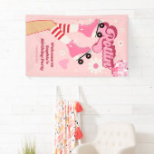 Roller Ski Anniversaire fête Vinyl Bannière (En situation)