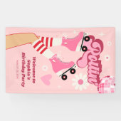 Roller Ski Anniversaire fête Vinyl Bannière (Horizontal)