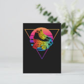 Roller Skiporwave zonset kleurig Briefkaart (Staand voorkant)