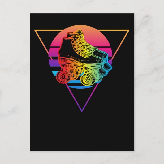 Roller Skiporwave zonset kleurig Briefkaart (Voorkant)