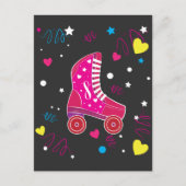 Rollerblade Roze Roller Skates Roller Skating Briefkaart (Voorkant)