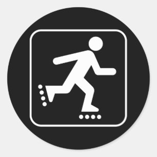 Rollerblade-symbool Ronde Sticker