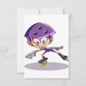 Rollerblader-uitnodigingen Kaart (Voorkant)