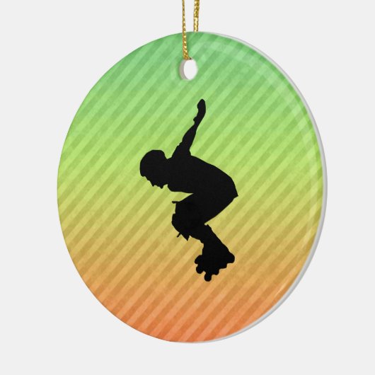 Rollerblading Keramisch Ornament (Links)